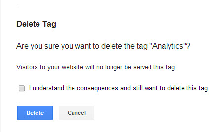 How “Tag Management” Can Improve Site Performance image tag deletion dialog