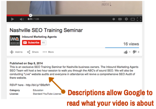 Increase Your Video SEO In 4 Steps (VIDEO) image Video Descriptions