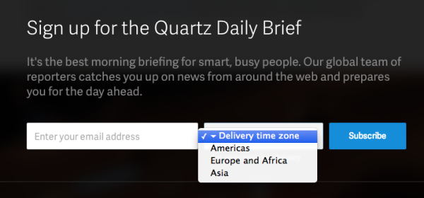 3 Seriously Undervalued Email Marketing Strategies image quartz daily brief 600x280