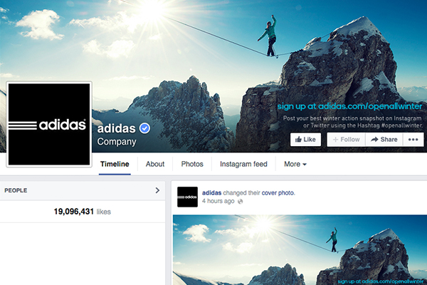 Four Big Name Brands with Great Social Media Cover Images image AdidasFacebook.jpg