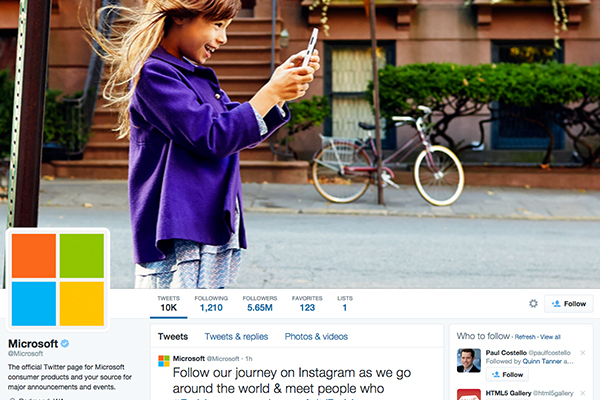 Four Big Name Brands with Great Social Media Cover Images image MicrosoftTwitter.jpg