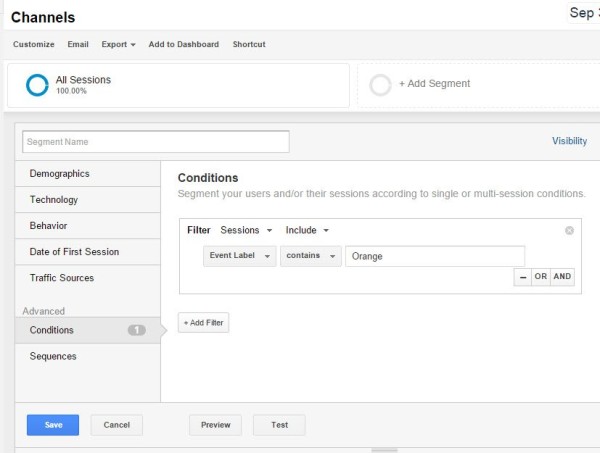 Google Analytics 102: How To Set Up Goals, Segments, And Events In Google Analytics image example segement.jpg 600x453