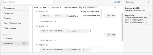 Google Analytics 102: How To Set Up Goals, Segments, And Events In Google Analytics image sequence segment.jpg 600x215