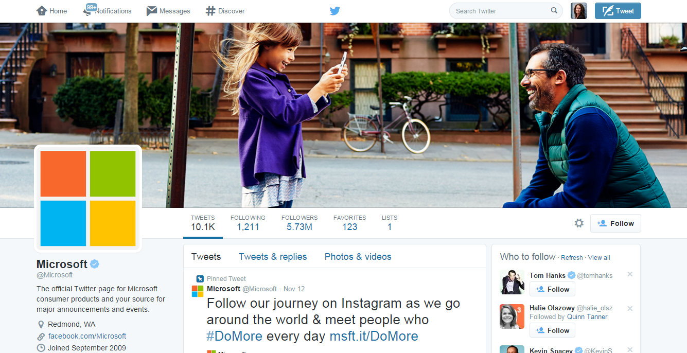 5 Brands With A Well Rounded Social Media Presence image Microsoft Twitter.png