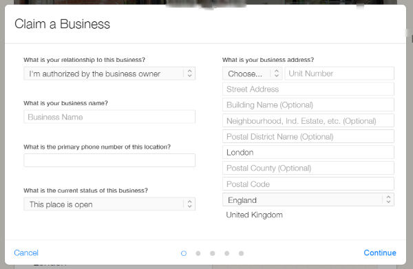 Claim a business on Apple Maps