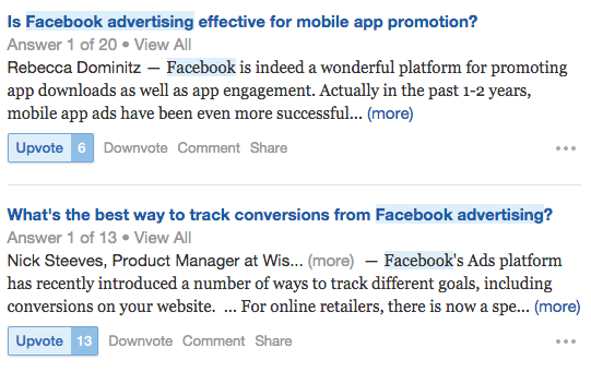 Quora Example Search