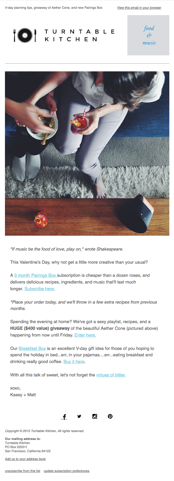 Emails We Love, Just in Time for Valentine