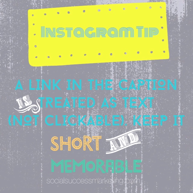 Instagram Tip | URL or Link in Caption