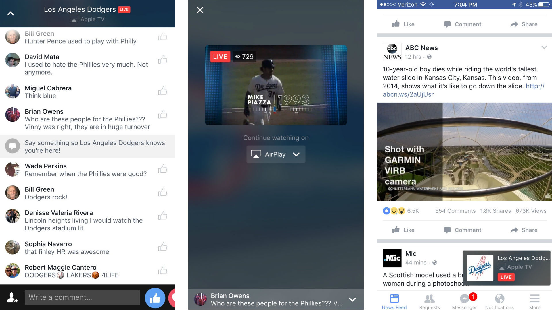 Facebook tests streaming videos to TV using Apple’s AirPlay, Google’s Chromecast