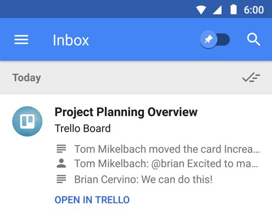Google's Inbox App Now Supports Trello & GitHub 