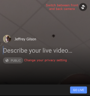 3 Ideas for Your First Facebook Live Video - Setup facebook live video