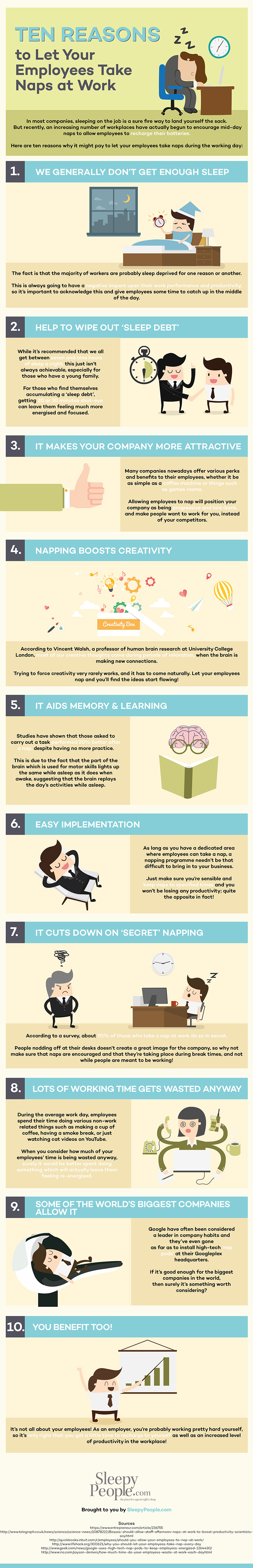10 Reasons To Let Your Employees Take Naps At Work [Infographic]