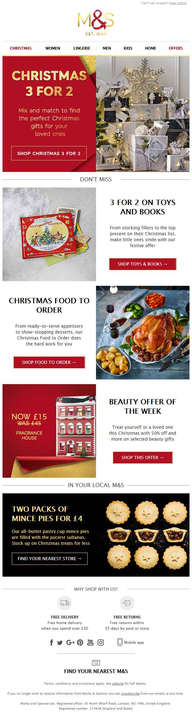 Christmas Email Template_M&S