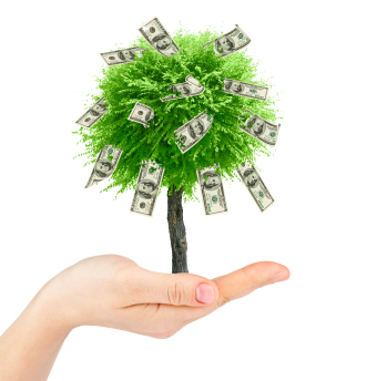 What Are The 5 Big Things Keeping Business Owners Up At Night? - Hand and tree isolated on white background