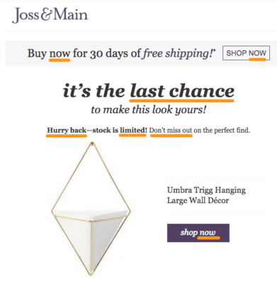 How to inject urgency into your product pages