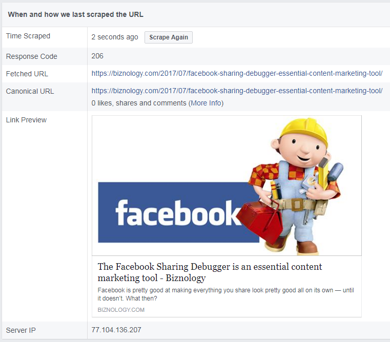 The Facebook Sharing Debugger Is an Essential Content Marketing Tool