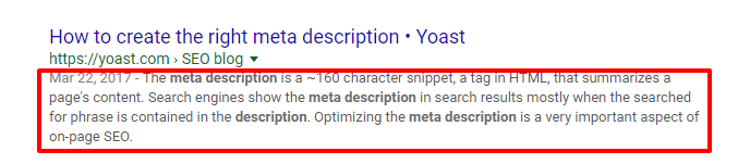 Anatomy of a Google search listing