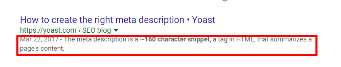Anatomy of a Google search listing