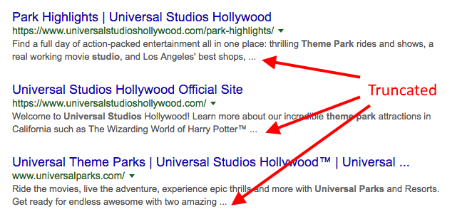 Anatomy of a Google search listing