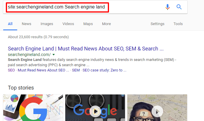 Anatomy of a Google search listing