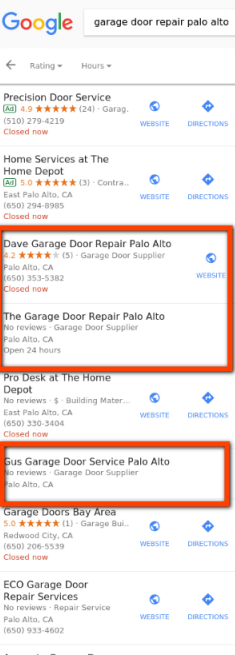 Markets with home service ads: Service-area businesses are coming back to the local results