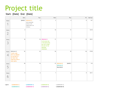 How to Create a Project Calendar