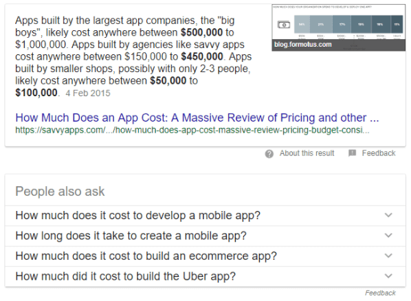 Targeting featured snippet and ‘People also ask’ SERP features
