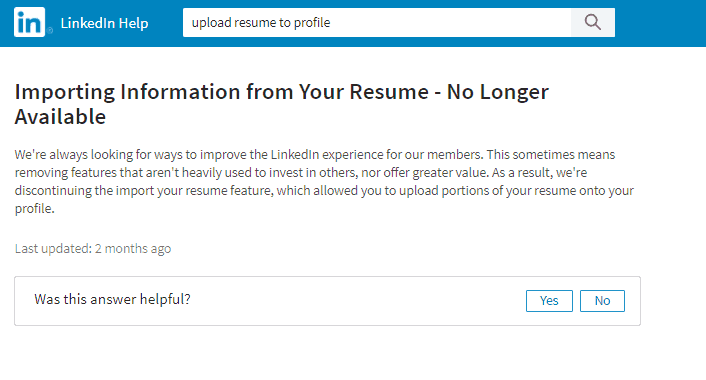 Uploading a Resume to Your LinkedIn Profile