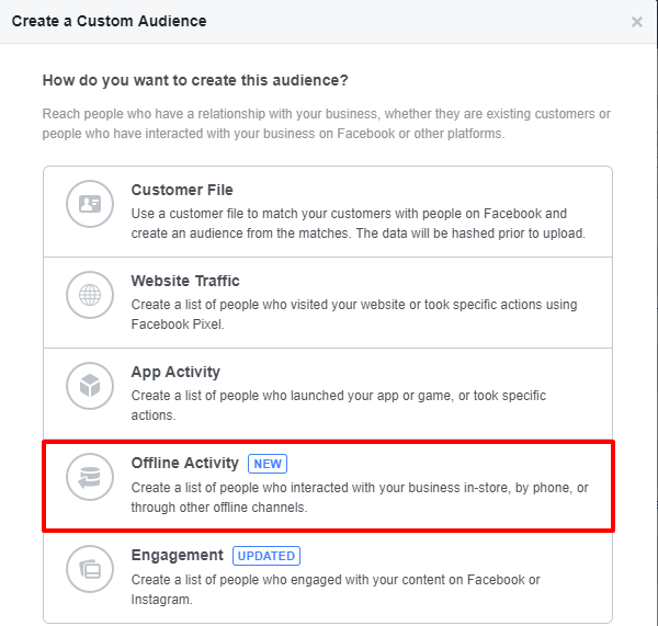 How To Use Facebook’s Offline Activity Custom Audience For Retargeting