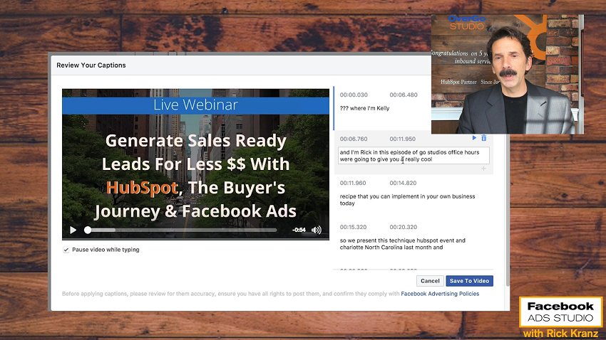 Using Captions for Facebook Video Ads