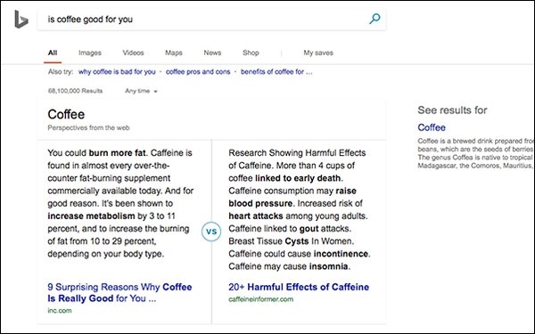Bing Brings Sentiment Analysis, Multiple Perspectives To Search Queries