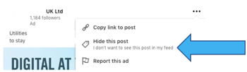 How To Hide Adverts In Your LinkedIn Home Page Feed How To Hide Adverts In Your LinkedIn Home Page Feed