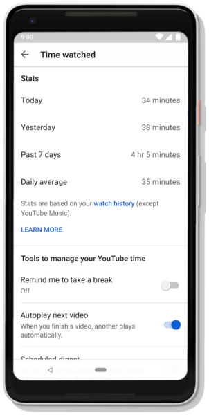YouTube gives users more ways to track the amount of time they spend on the app