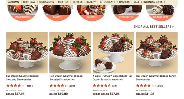 Facebook ad transparency ecommerce strategy Sharis Berries product page