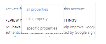 Which Google Analytics Property?