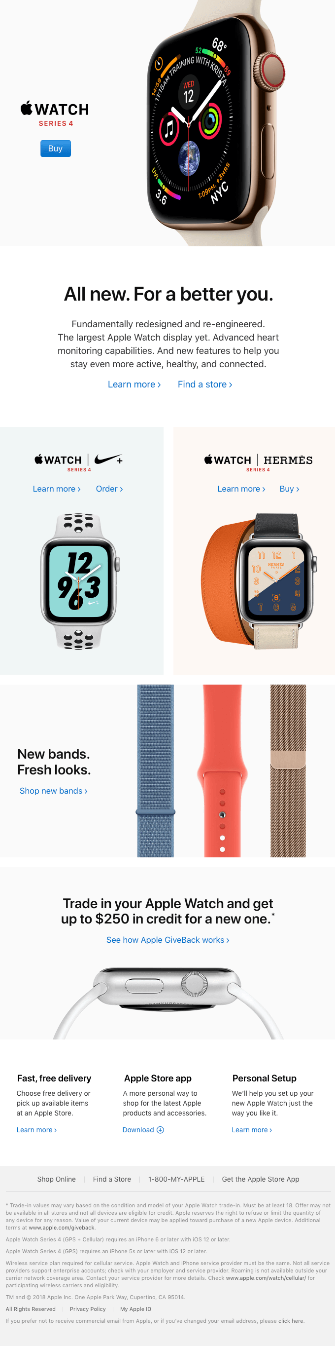 Apple Watch Post purchase stage email