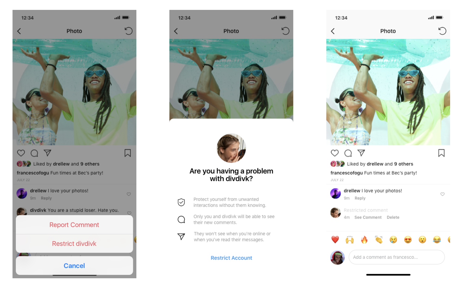How to “Restrict” Comments and Accounts on Instagram