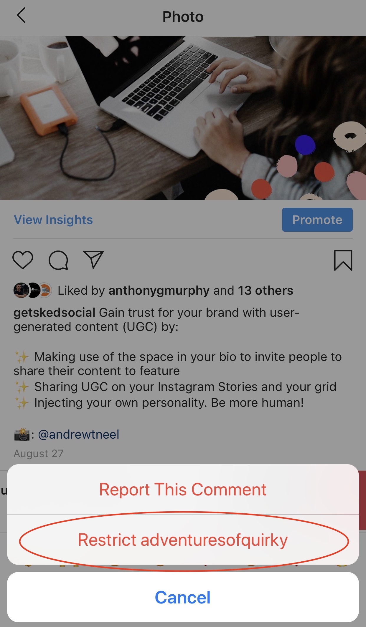 How to “Restrict” Comments and Accounts on Instagram