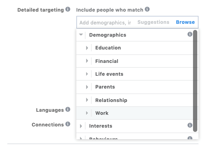 Facebook Targeting Options Explained