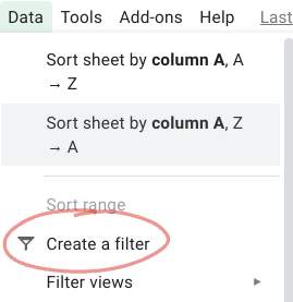 Using Spreadsheet Column Filters to Quickly Analyze Google Analytics Data