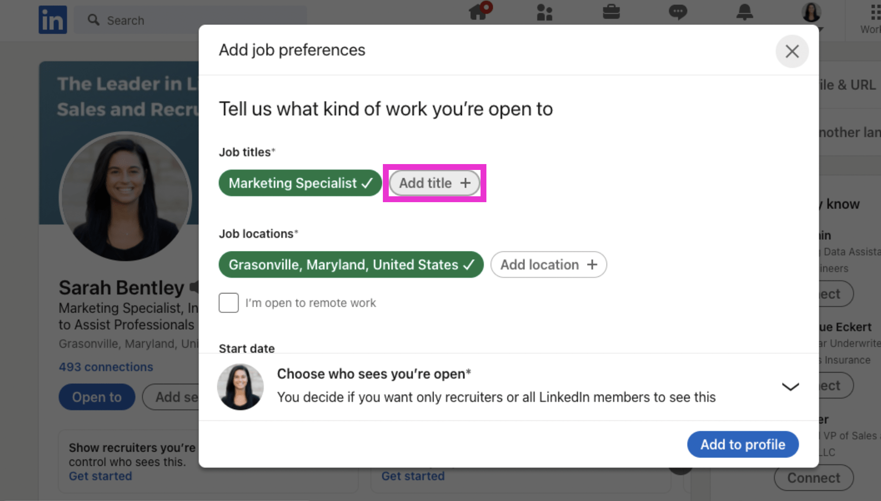 How to Add Job Preferences to Your LinkedIn Profile
