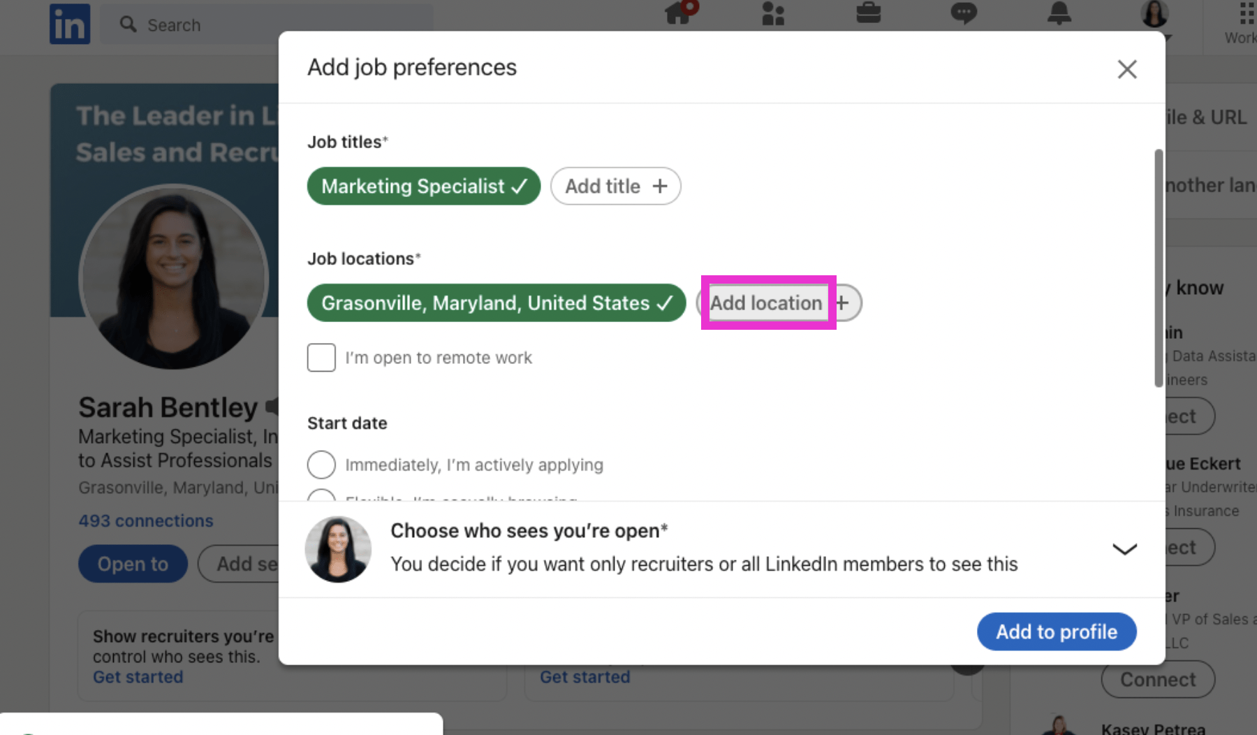 How to Add Job Preferences to Your LinkedIn Profile