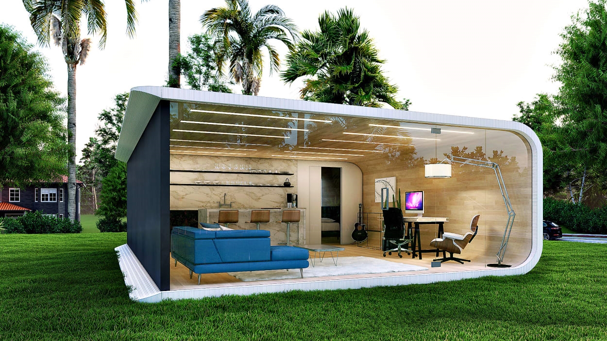 These tiny homes are 3D printed from 100,000 recycled plastic bottles