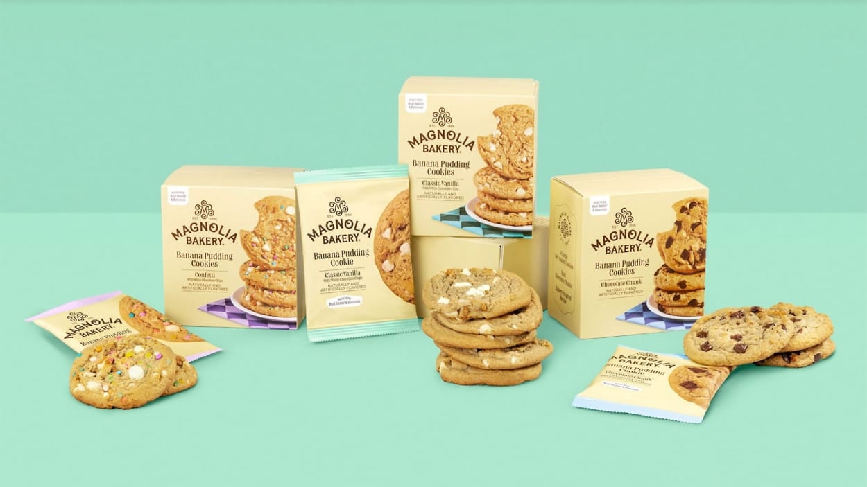 Magnolia Bakery is entering grocery stores for the first time. And it’s coming to Amazon, too