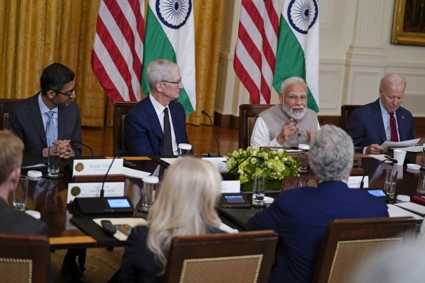 The CEOs of Apple, Microsoft, and Google met with Biden and Modi. Here’s what they talked about