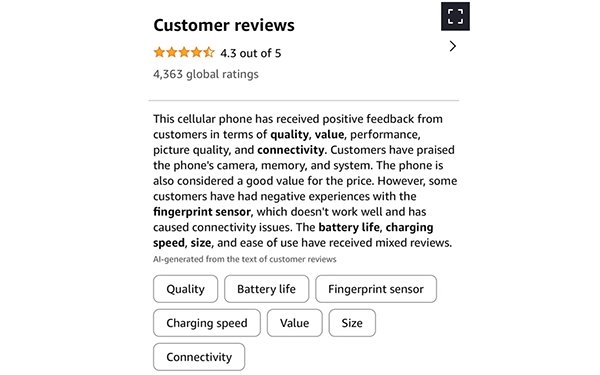 Amazon Tests AI To Summarize Product Reviews