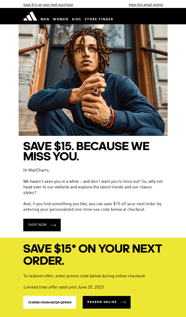 Adidas - Reactivation email