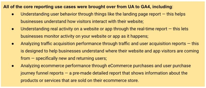 How to create UA reports in GA4