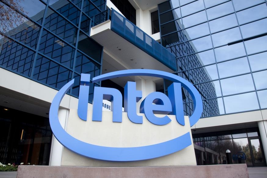 Santa Clara, California, USA - February 4, 2011: Headquartes for computer chip-making giant Intel.  Founded in 1968 Intel introduced the world's first microprocessor in 1971.