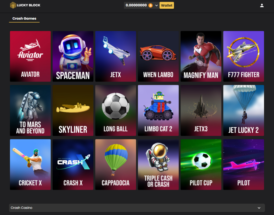 10 Best Crash Gambling Sites for 2023 Lucky Block has a neatly organized crash games section with almost 20 titles